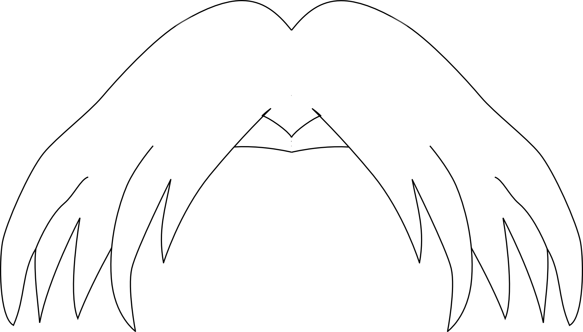 Dark Hair Clipart Clipart Transparent - Illustration (1979x1127)