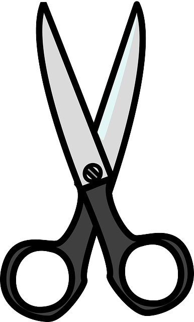 Cutting Scissors, Office, Tool, Barber, Hair, Cutting - Scissors Drawing (386x640)