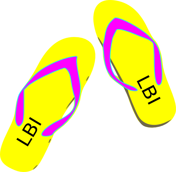 Blue Flip Flops Clip Art Vector Online Royalty Free - Flip Flop Clip Art (600x587)