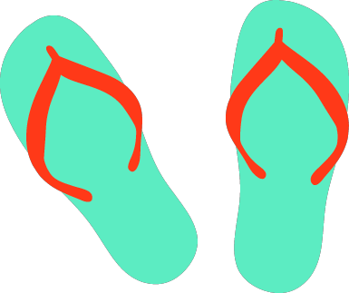 Flip Flops Clip Art (385x323)