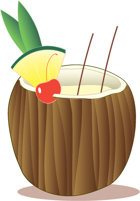 Cocktails - Pina Colada Clipart Png (667x667)
