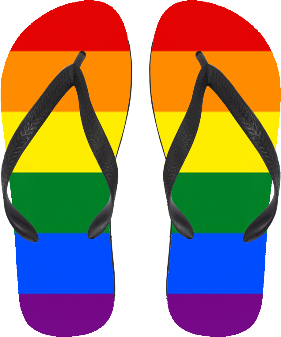 Rainbow Pride Flip Flops - Rainbow Pride Flip Flops (1155x1155)
