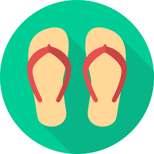 Flip Flops Free Icon - Flip Flop Flat Icon (512x512)