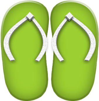 Clip Art - Chinelo Praia Png (374x386)