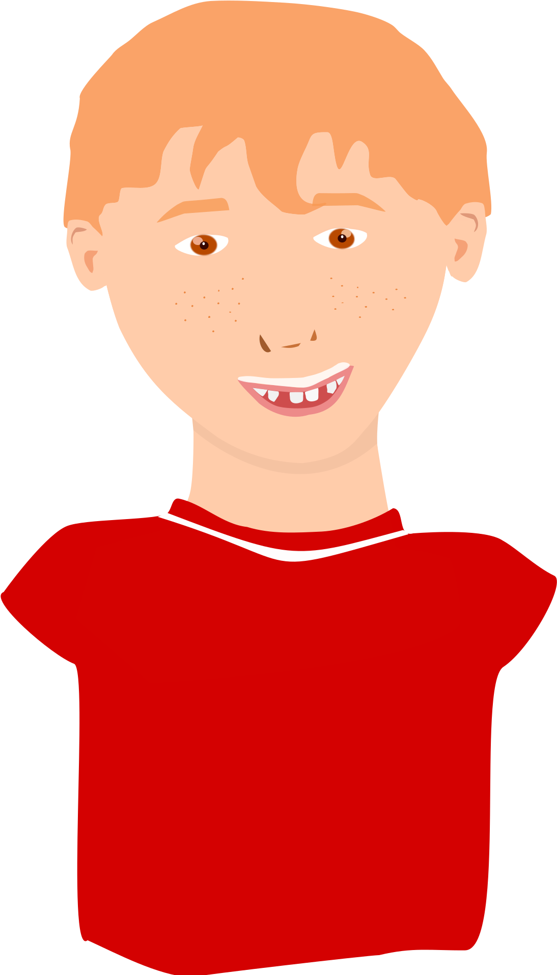Red-hair Boy Smiling - Red Boy Png (1697x2400)