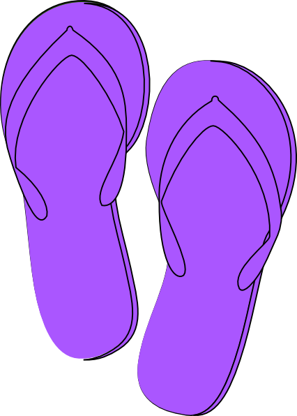 Flip Flops Clip Art At Clker - Flip Flop Clip Art (426x596)