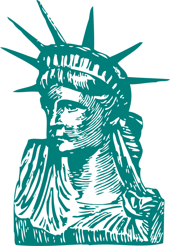 Free Statue Of Liberty Detail - Statue Of Liberty Cartoon (556x800)