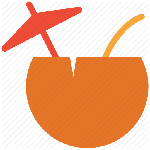 Pin Coconut Drink Clipart - Coconut Drink Icon Png (512x512)
