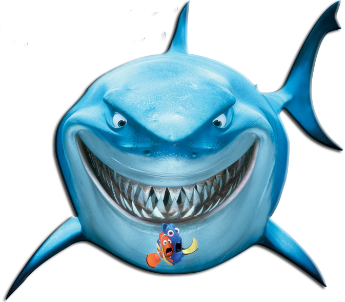 Nemo Shark Clipart - Finding Nemo Shark Png (673x588)