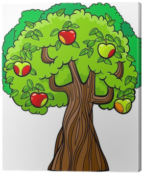Cuadro En Lienzo Manzana De Dibujos Animados Árbol - Garden Of Eden Clipart  - (400x400) Png Clipart Download