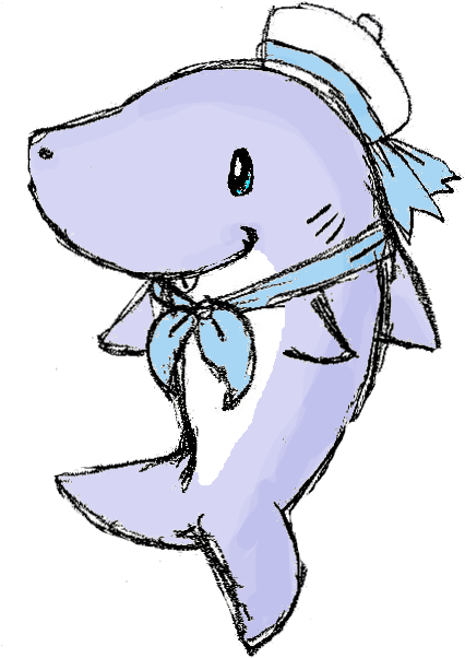 Drawn Shark Baby Shark - Cartoon (426x609)