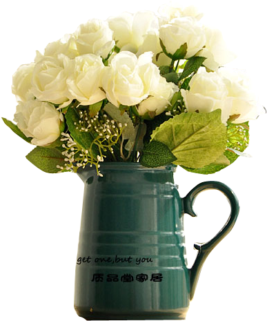 Garden Roses Flowerpot Flower Bouquet - Garden Roses Flowerpot Flower Bouquet (520x592)