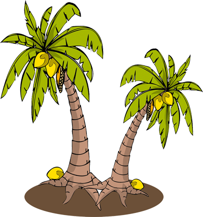 Click Each Magnified Image To Learn About These Coconut - Illustration (400x428)