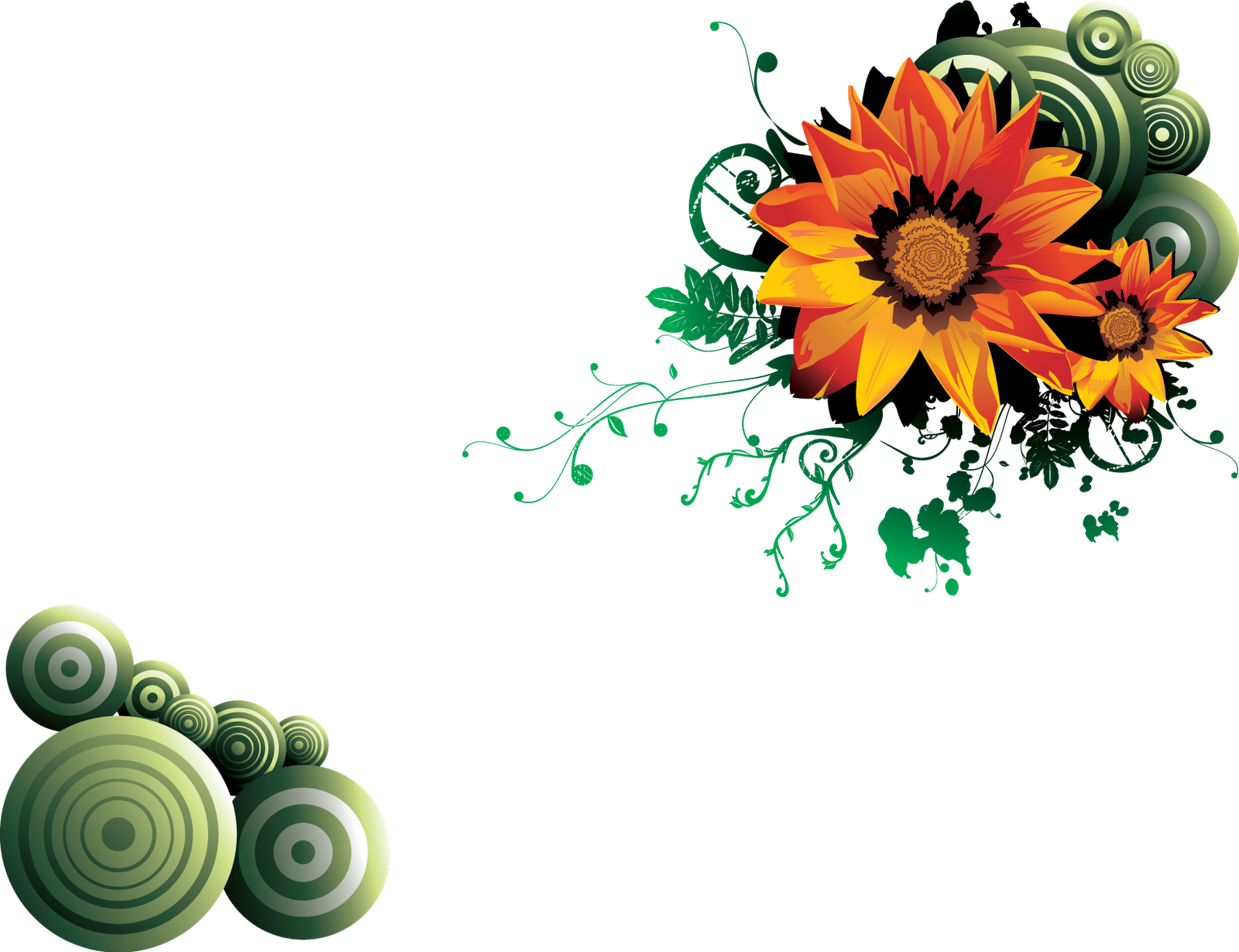 Flower Vectors Various - Vector Flower (1600x1230)