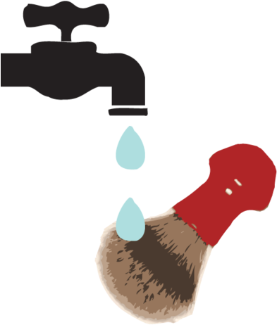 Shake Off Excess Water From The Brush - Illustration (480x480)