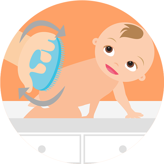 Brush In A Circular Motion To Gently Massage Lotion - Illustration (600x600)