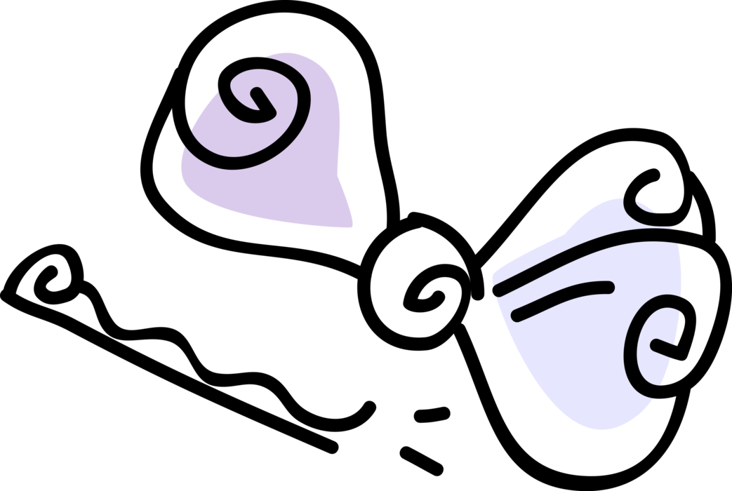 Vector Illustration Of Hair Ribbon Bow And Bobby Pin - Bobby Pin (1043x700)