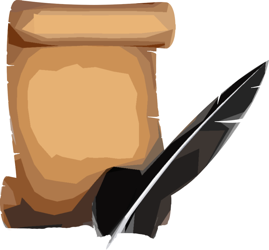 History Clipart Pen Paper - Paper And Feather Pen Png (925x861)