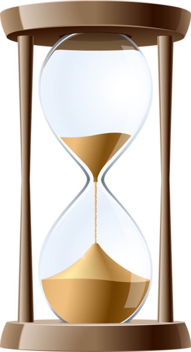 Hourglass Clipart Sand Clock - Sand Clock Clipart Png (640x1178)