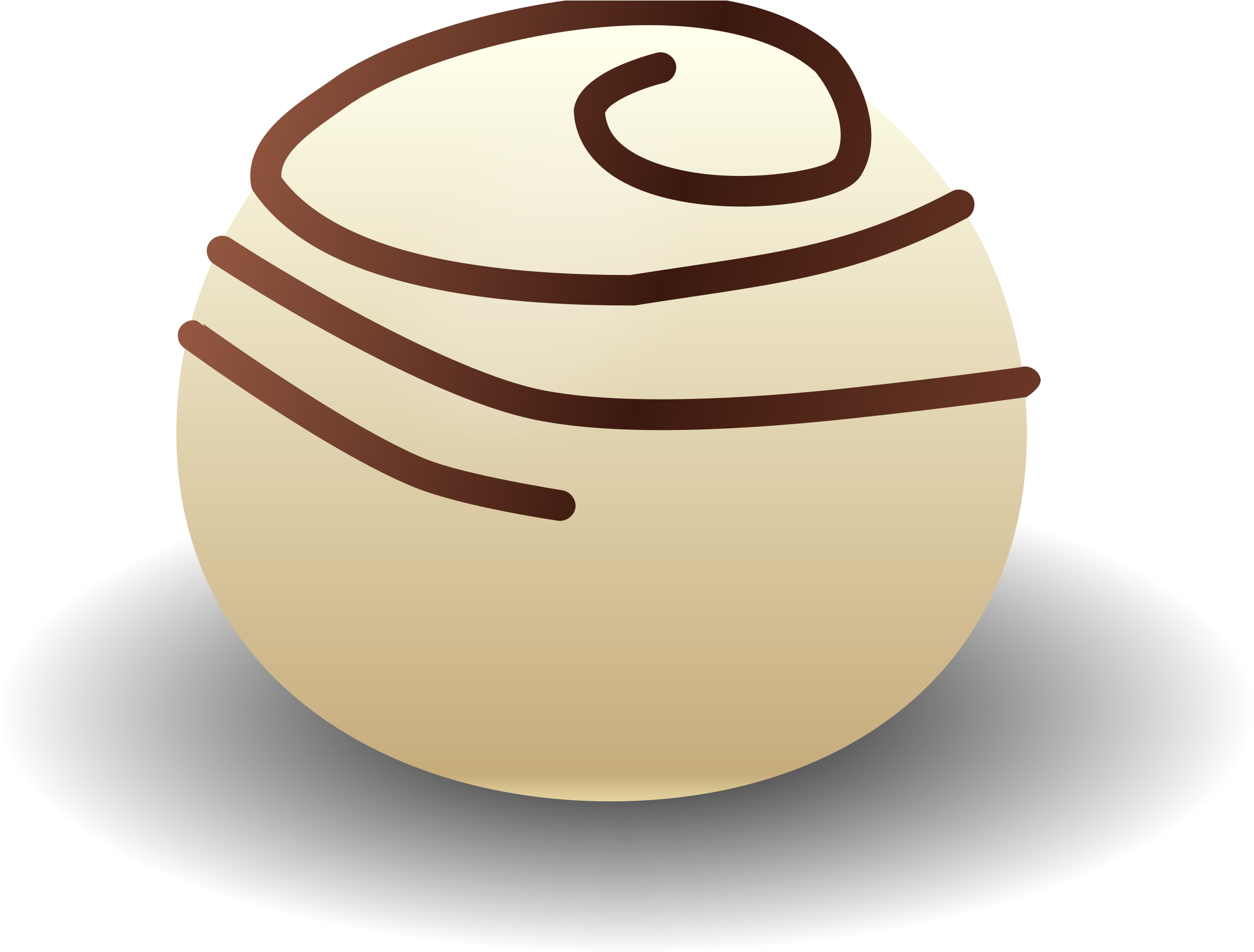 Clipart - - Chocolate Truffle Transparent Clipart (2400x1828)
