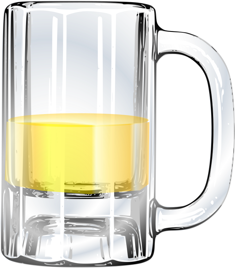 Glass Of Beer Clip Art On Free Clipart Images Clipartix - Half Empty Beer Glass (791x900)