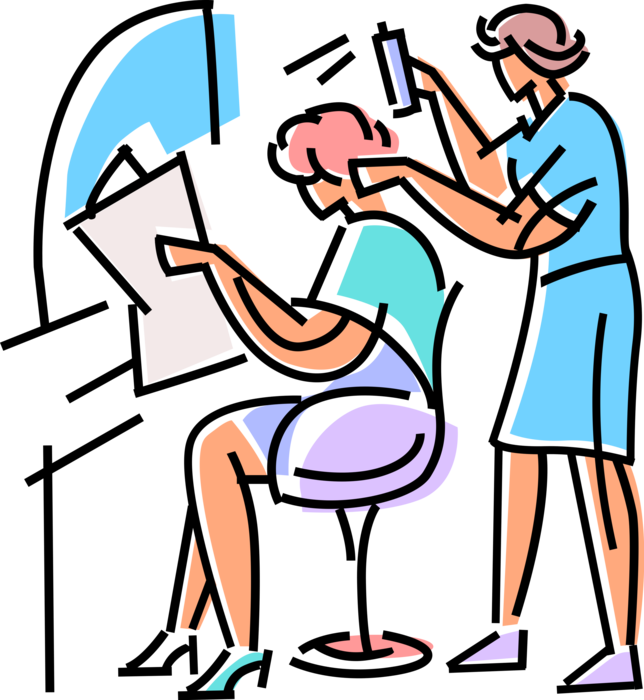 Vector Illustration Of Beauty Salon Beautician And - Vector Illustration Of Beauty Salon Beautician And (644x700)