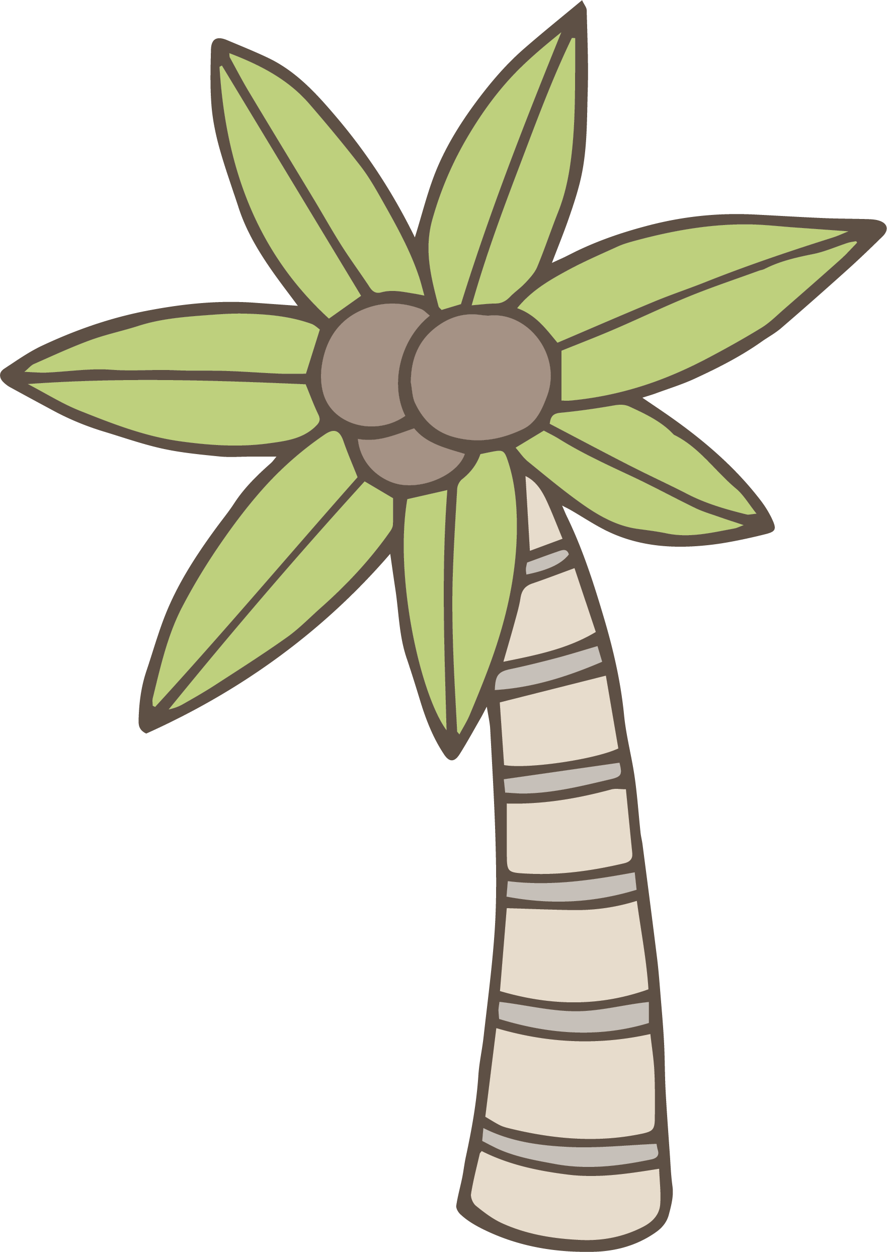 Cartoon Coconut Clip Art - Cartoon Coconut Clip Art (1763x2487)