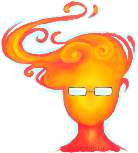 {undertale} Grillby Fix Your Hair By Endeth - Illustration (490x544)