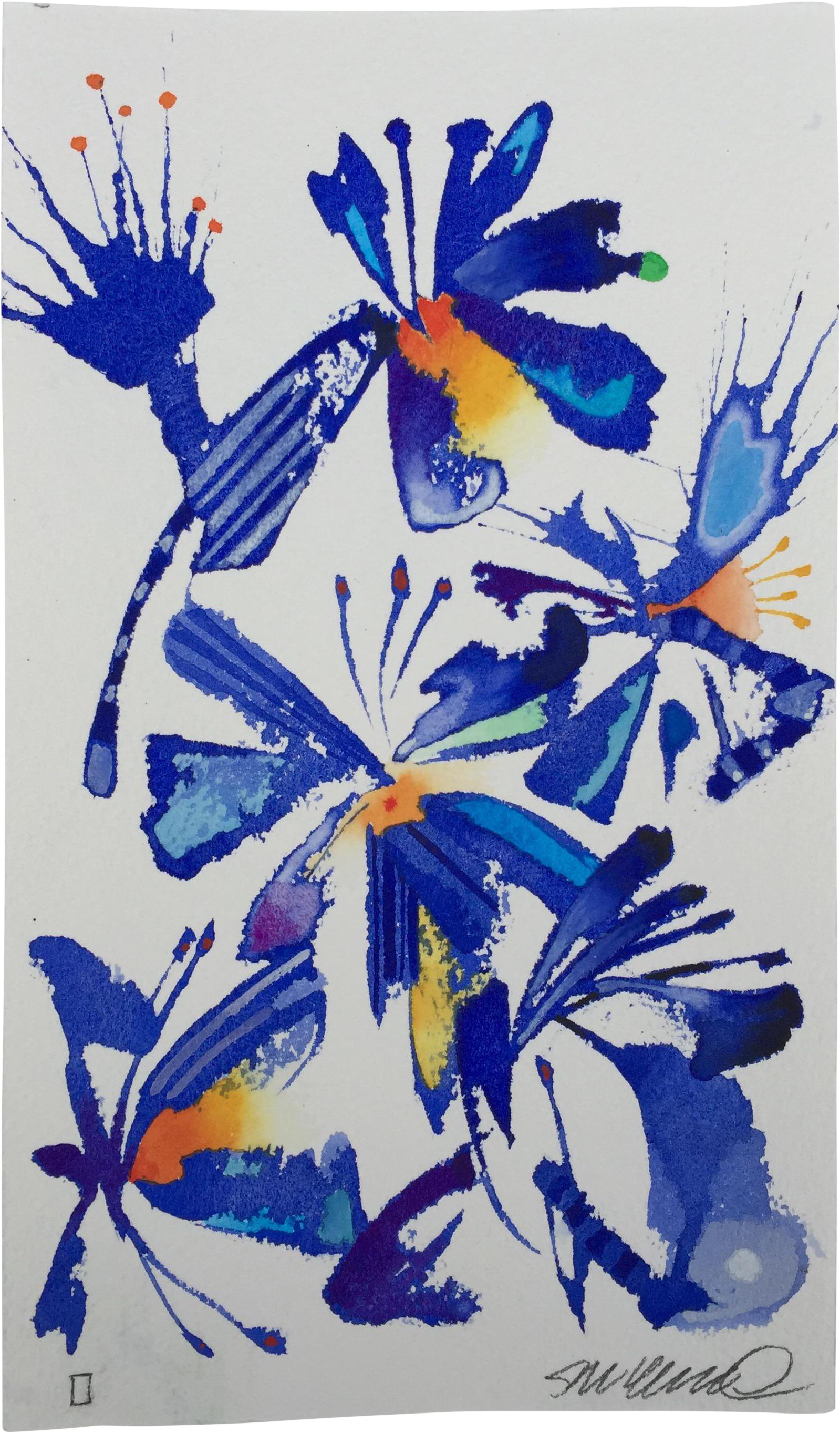 "floral Abstract 3" Original Watercolor Painting - Hawaiian Hibiscus (1994x3099)