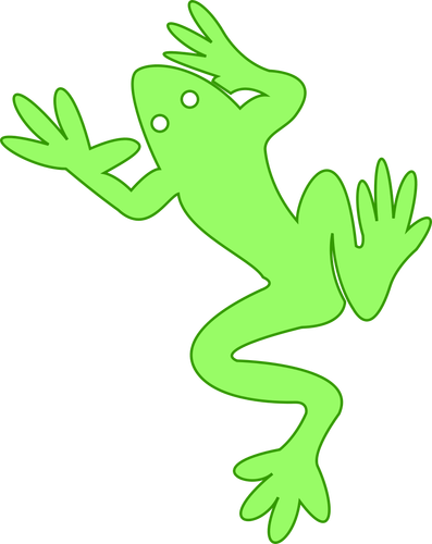 Frog Outline Vector Public Domain Vectors - Green Frog Shower Curtain (397x500)