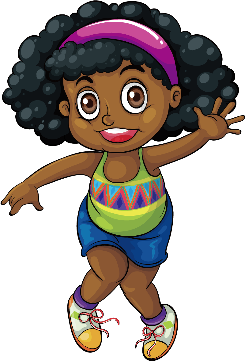 Black Drawing Girl Clip Art - Free Black Girl Clipart (1240x1240)