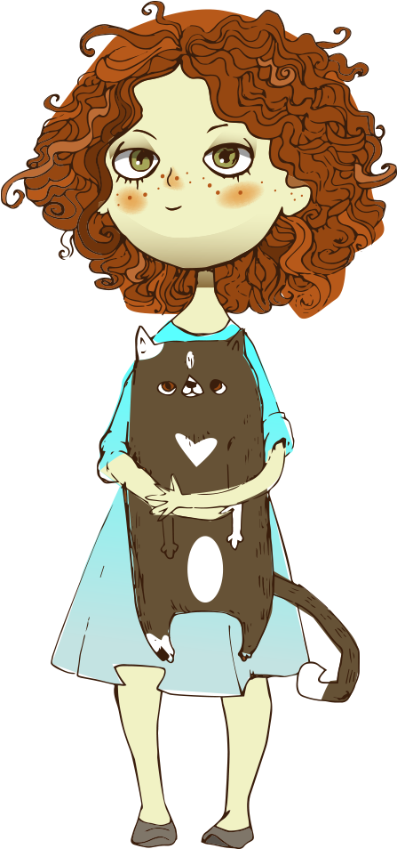 Cat Curly Girl - Cat Curly Girl (1000x1000)