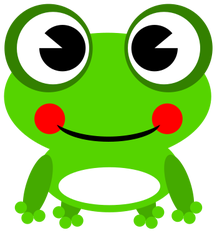 Vector Drawing Of Bright Green Happy Frog - Frog Cute Clipart (353x500)