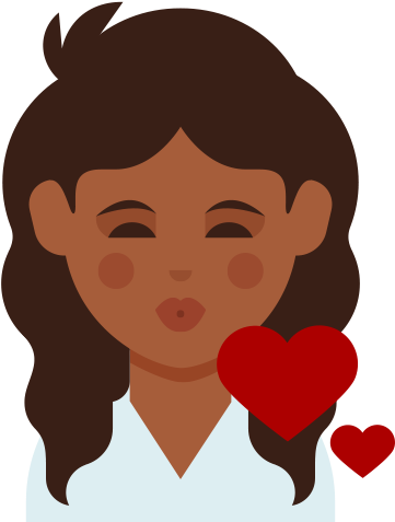 Dove Leduo Hair Emojis 530x530 V3-13 - Emoji Curly Hair (530x530)