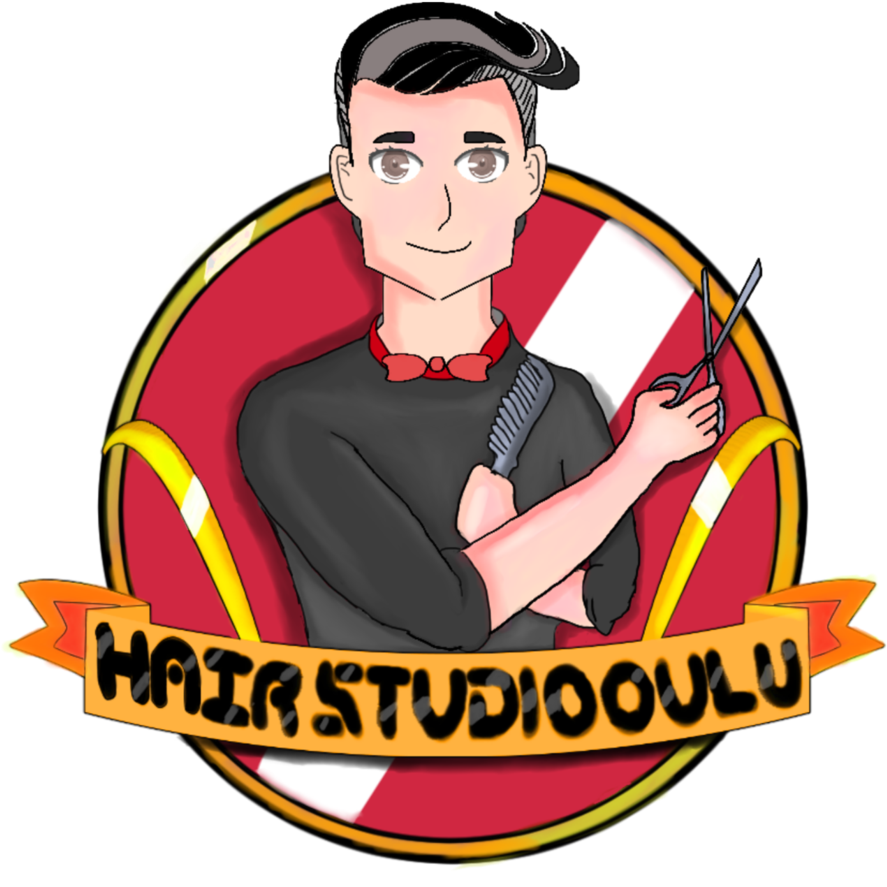 Hair Studio Oulu Logo By Kazkyu - Illustration (894x894)