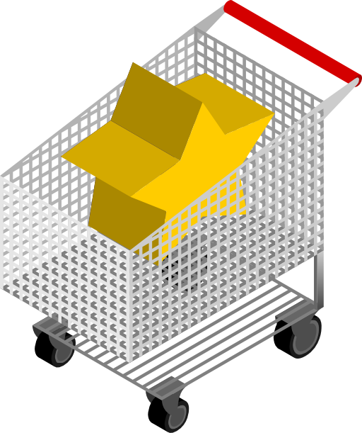 Cm Isometric Shopping Cart Clipart - Shopping Cart Isometric (512x611)