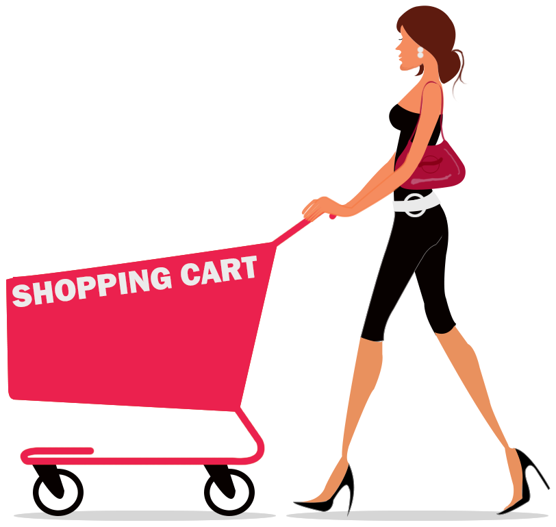 Flavour Cakes - Lady With Shopping Cart Png (812x769)