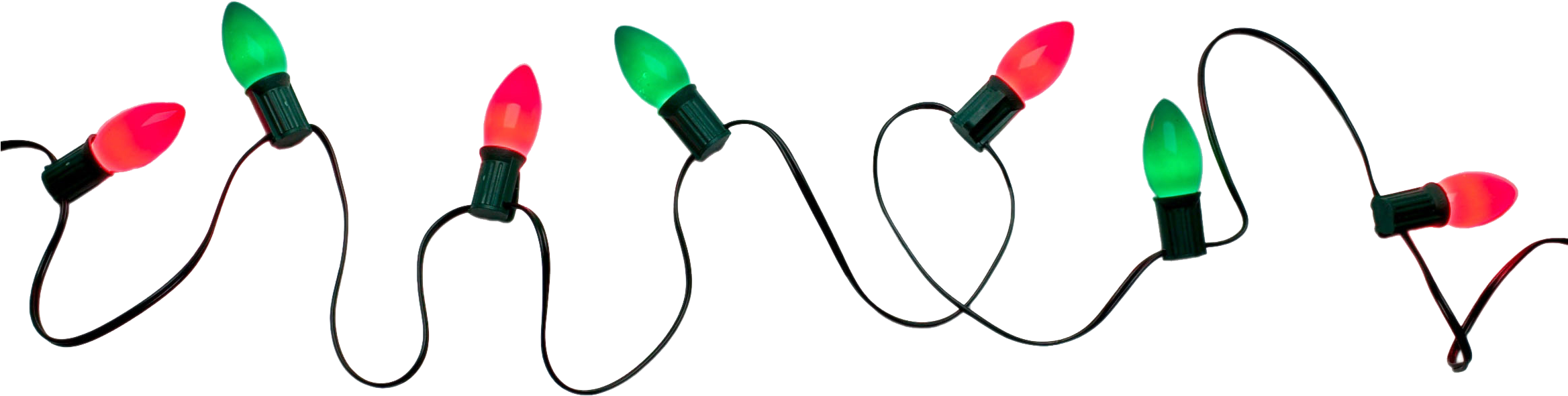 Christmas Lights Transparent Png - Strings Of Christmas Lights (2335x857)