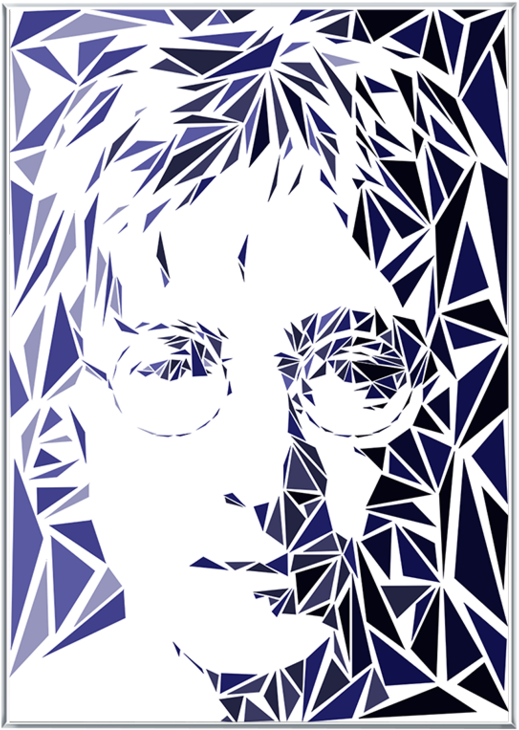 John Lennon - Cristian Mielu Large 3-piece Canvas Print - John Lennon (800x979)