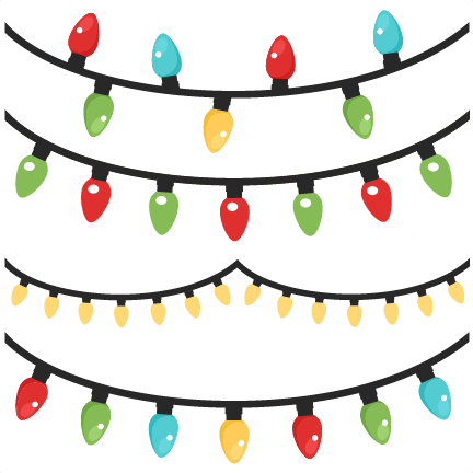 Christmas Lights Scrapbook Clip Art Christmas Cut Outs - Christmas Lights Clipart (432x432)
