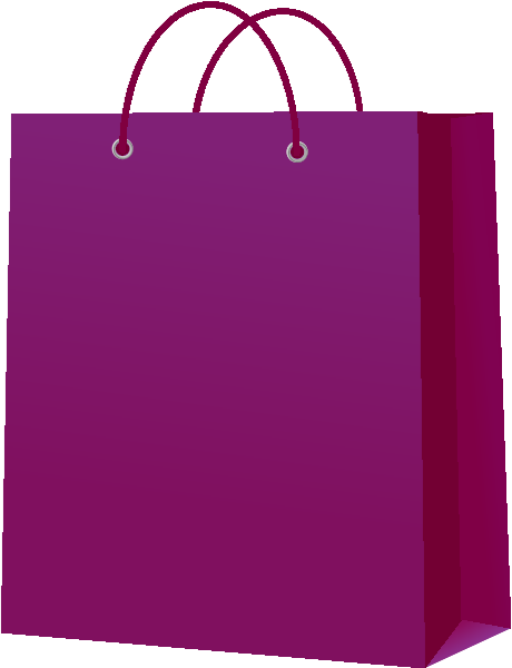 Paper Bag Purple Vector Icon - Paper Bag Pink Png (460x600)