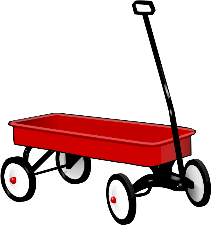 Free Red Toy Wagon Clip Art - Free Clip Art Wagon (842x900)