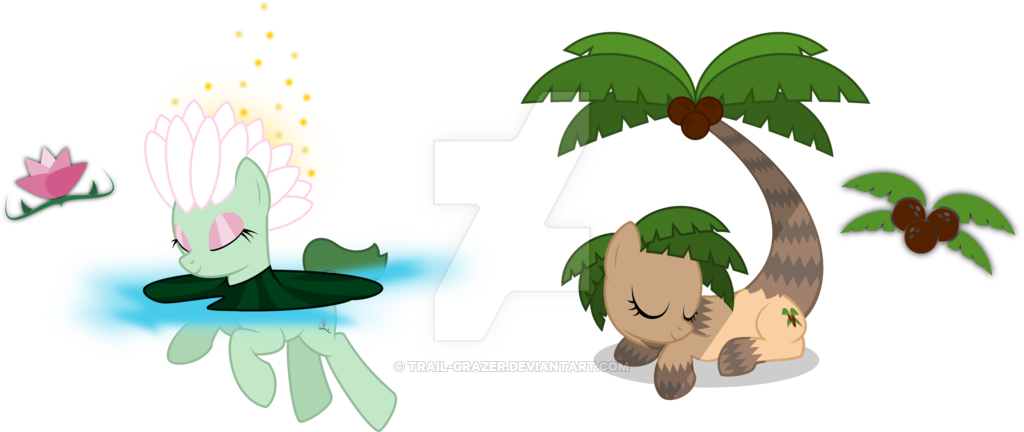 Coconut, Eyes Closed, Eyeshadow, Flower, Food, Lilypad, - Palm Trees (1024x432)