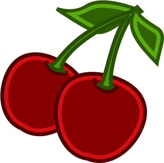 Cherries Svg Clip Arts 570 X 595 Px - Clip Art Cherry Png (570x595)