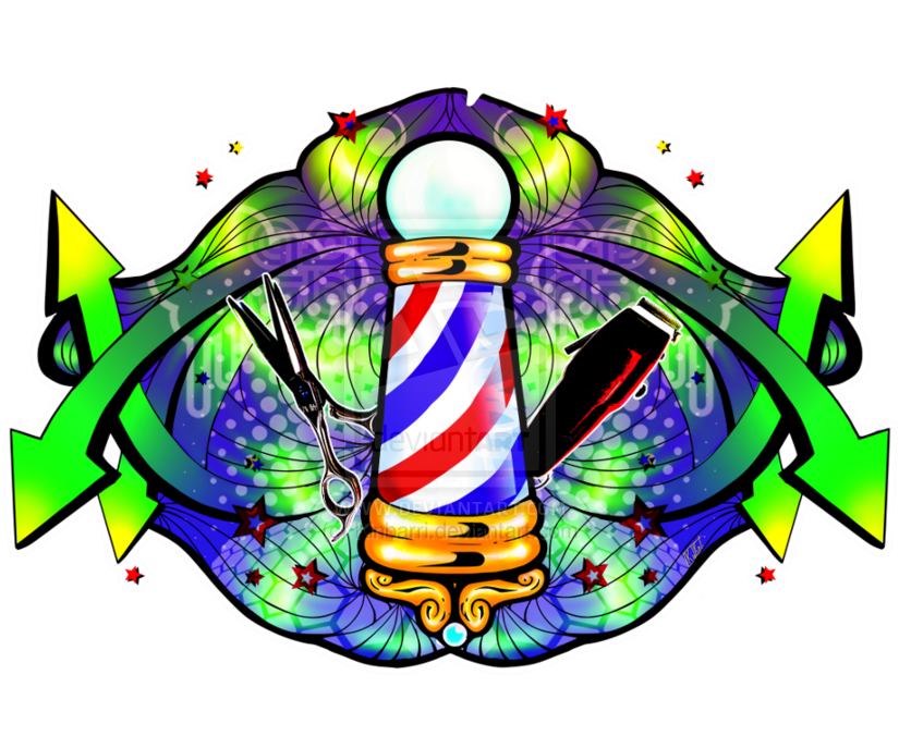 Barber Shop Logo By Kinbarri On Clipart Library - Free Barber Logo Design (900x692)