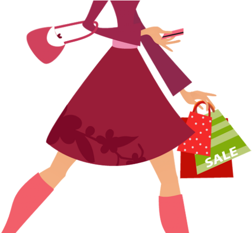 Shopping Bag Clipart Pretty Girl - Drawing (640x480)