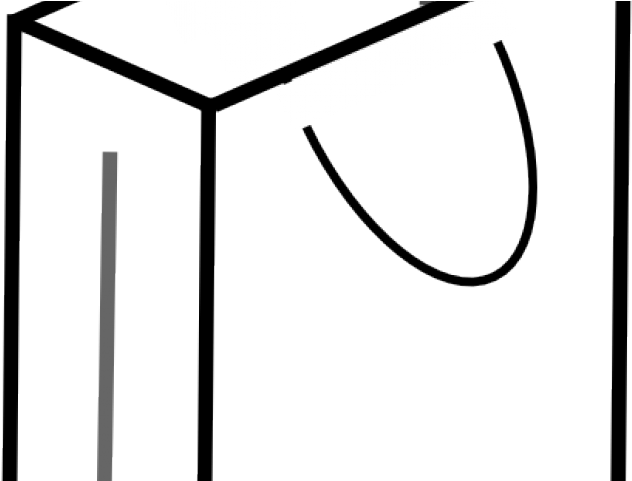 Shopping Bag Clipart Outline - Line Art (640x480)