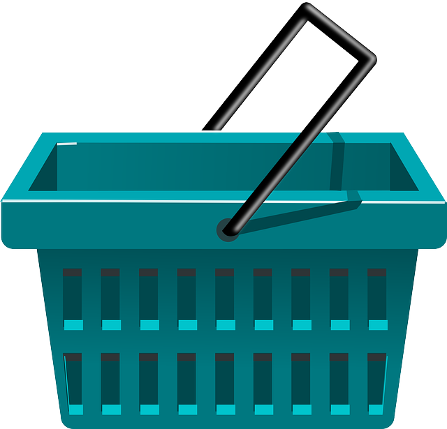 Buy, Shop, Shopping, Turquoise, Cart - Shopping Basket Clipart (640x615)