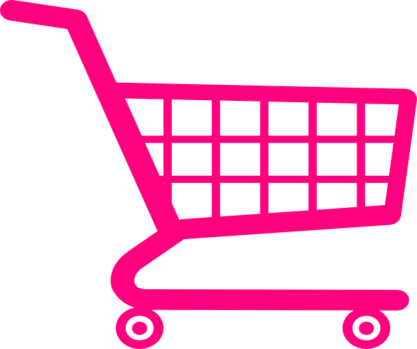 Shopping Cart Icon Png - Pink Shopping Cart Png (600x502)
