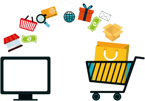 Ecommerce Website Development Services - Ecommerce Website Vector Png (500x354)